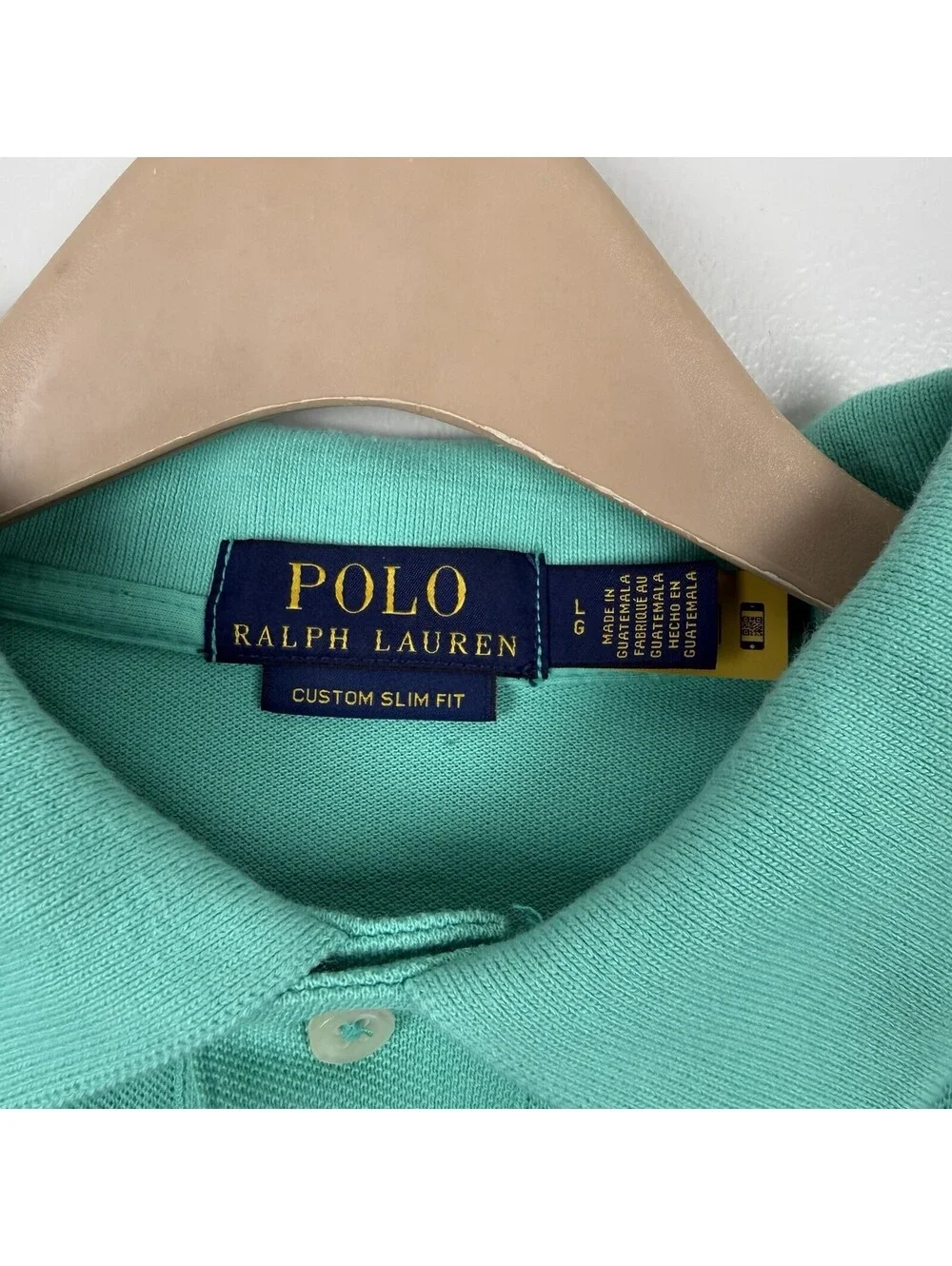 Polo Ralph Lauren Men’s Custom Fit Polo Shirt College Green Short Sleeve Size L